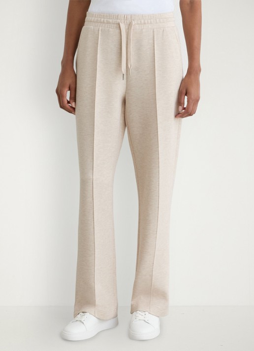 Reiss Jemma high waist wide fit joggingbroek met steekzakken - detail beige