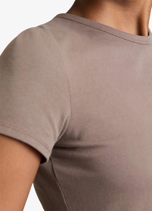 Reiss Jolie T-shirt met stretch - detail 5 zand