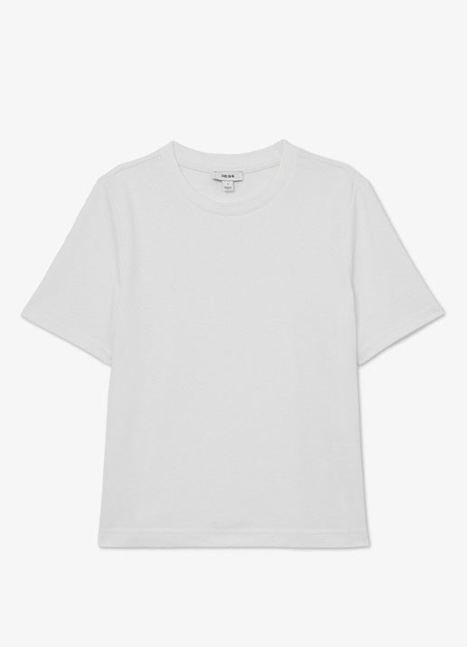 Reiss Josie T-shirt met ronde hals - voorkant 4 wit