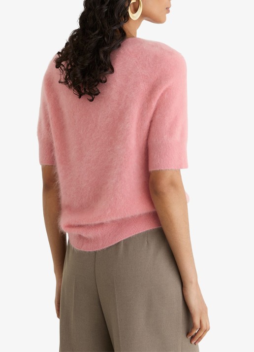 Reiss Julia top van kasjmier - achterkant 5 roze