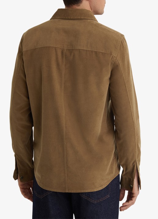 Reiss KAI Corduroy Twin-Pocket Overshirt - achterkant 2 beige