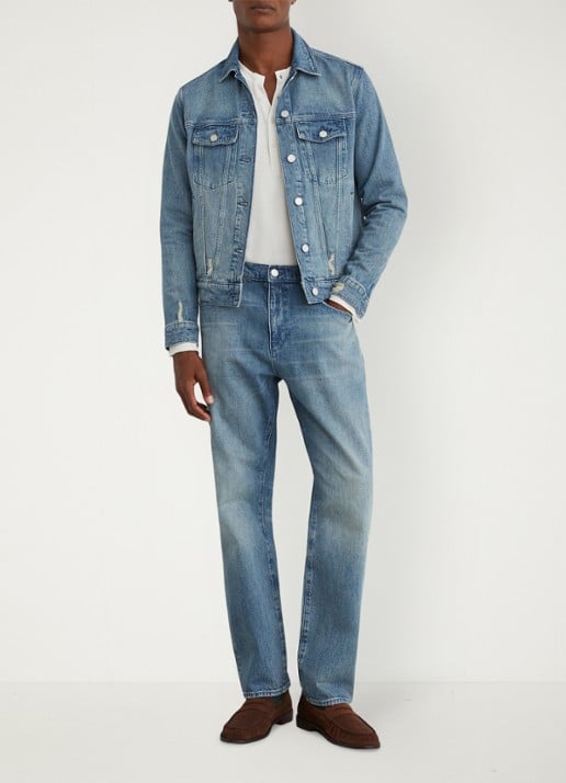 Reiss Keith straight leg jeans met lichte wassing - detail 6 denim