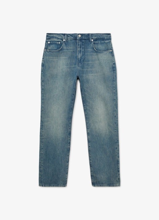 Reiss Keith straight leg jeans met lichte wassing - voorkant denim