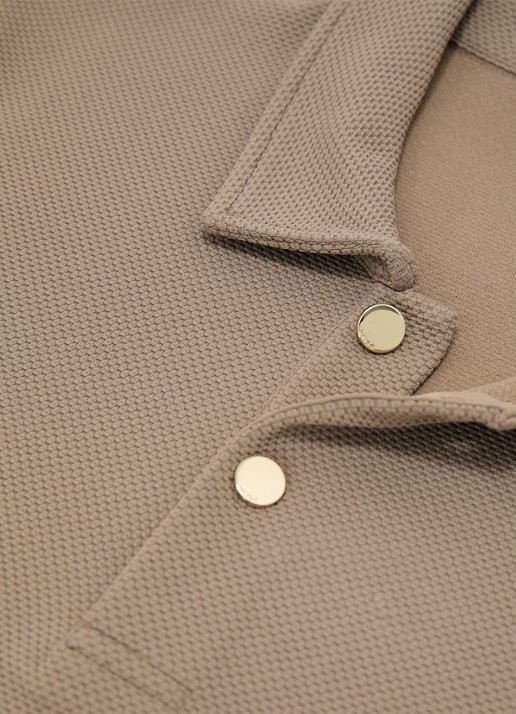 Reiss Kennedy regular fit polo met textuur - detail 7 camel