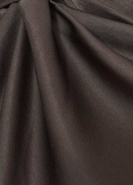 Reiss Kenzie asymmetrische gedrapeerde midi-jurk - detail 5 taupe
