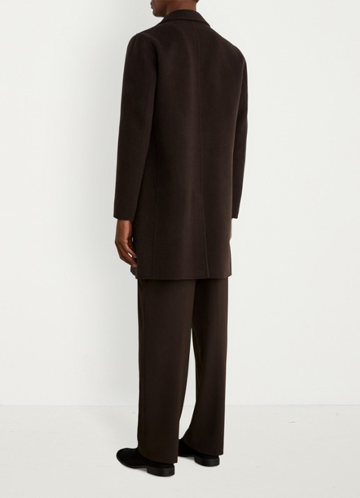 Reiss Knight mantel in wolblend - achterkant 5 donkerbruin