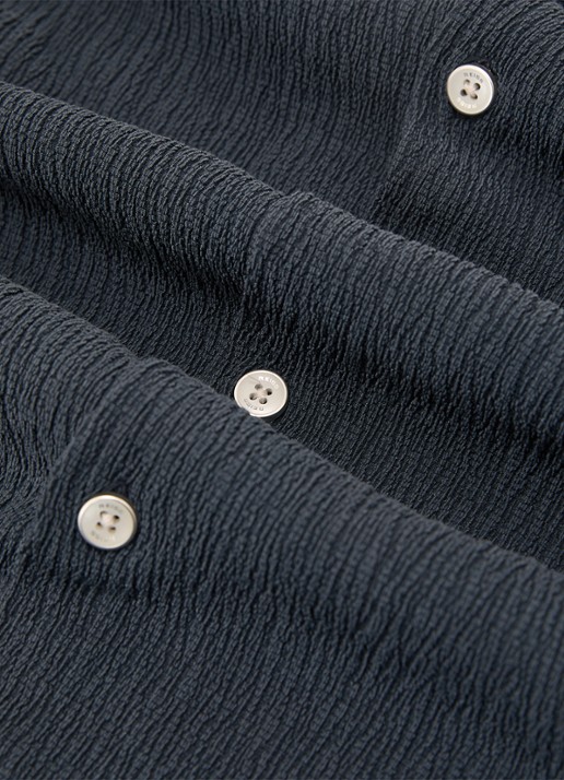 Reiss Knox overhemd met structuur - detail 7 airforce blue / blauw