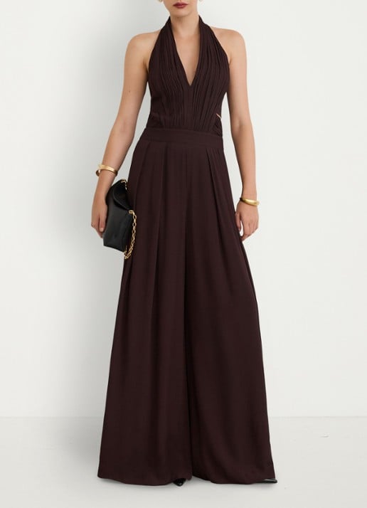 Reiss Lainey jumpsuit met plissé details