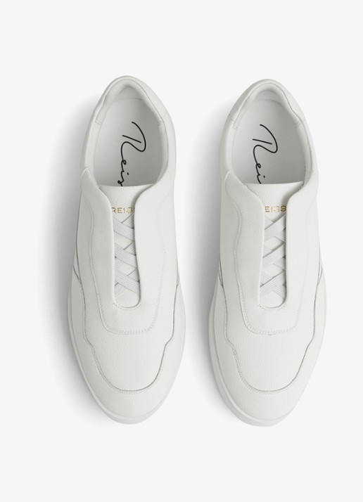 Reiss Lane sneaker van leer - detail white / wit