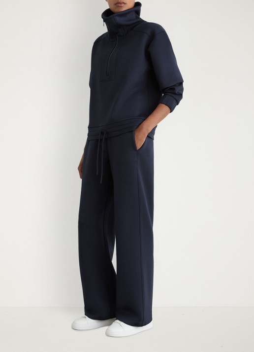 Reiss Laney sweater met halve rits - voorkant 5 blauw