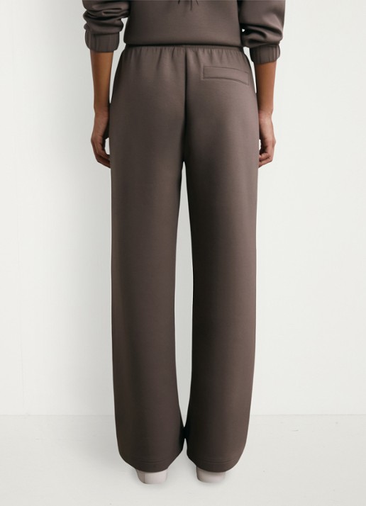 Reiss Laney wide fit joggingsbroek met steekzakken - achterkant 3 bruin