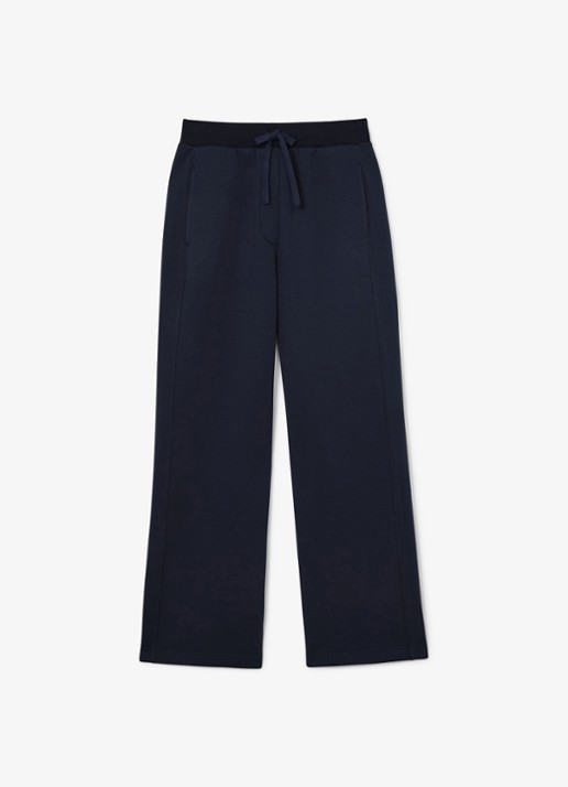 Reiss Laney wide fit joggingsbroek met steekzakken - voorkant blauw