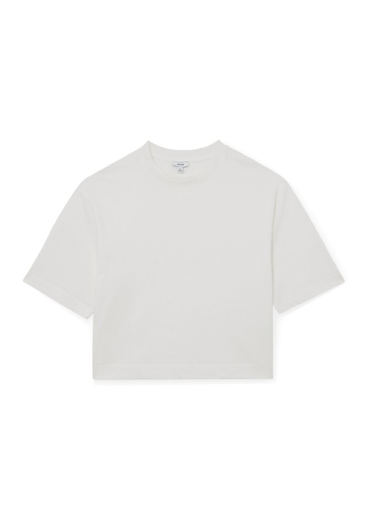 Reiss Lara oversized T-shirt  - voorkant wit