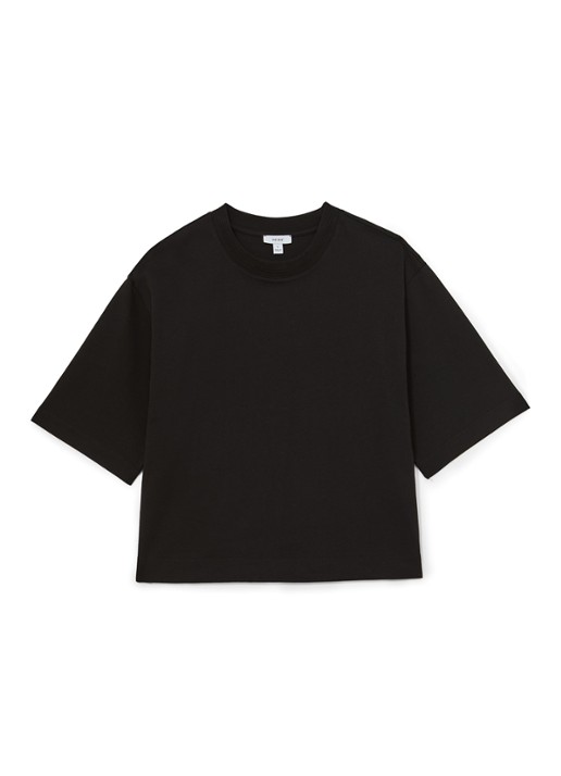 Reiss Lara oversized T-shirt  - voorkant black / zwart