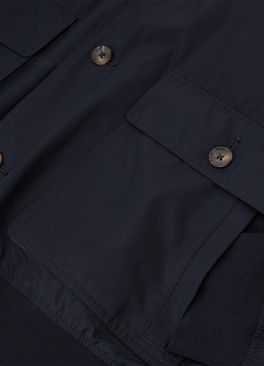 Reiss Latent bomberjack met steekzakken - detail 3 navy / blauw