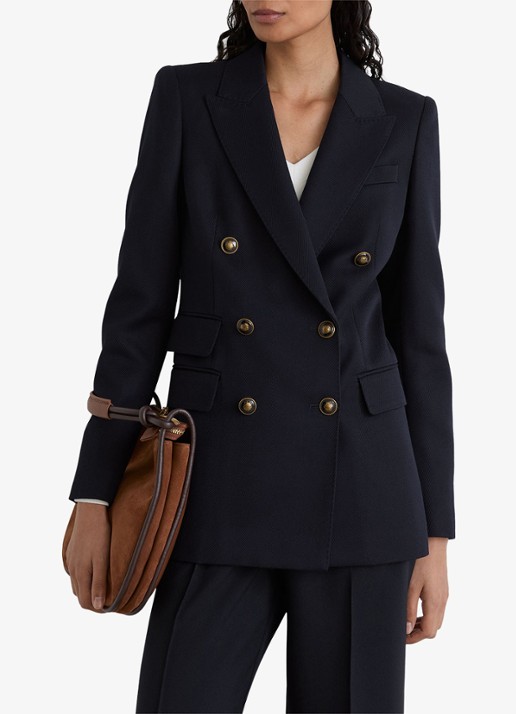 Reiss Lauryn double-breasted blazer in wolblend