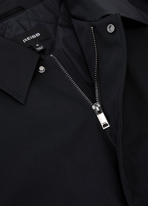 Reiss Lawlen gewatteerde parka met steekzakken - detail 3 navy / blauw