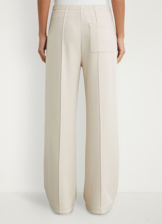 Reiss Layla wide leg joggingbroek van wol en lyocell - achterkant 5 wit