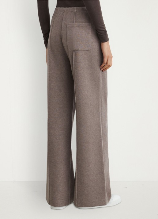 Reiss Layla wide leg joggingbroek van wol en lyocell - achterkant 5 bruin