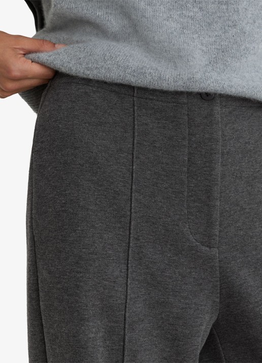 Reiss Layla wide leg joggingbroek van wol en lyocell - detail 5 donkergrijs