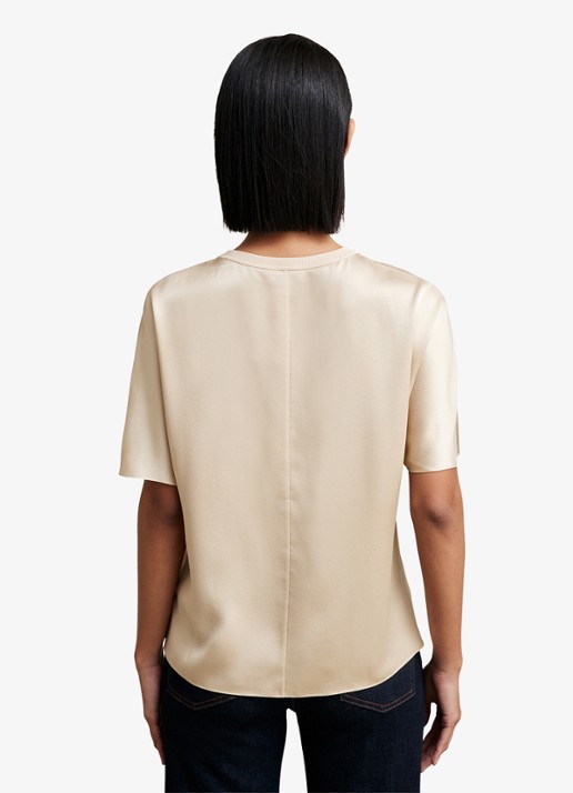 Reiss Lena top van zijde - achterkant 7 beige