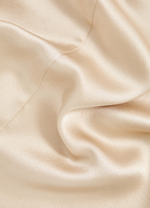 Reiss Lena top van zijde - detail 4 beige