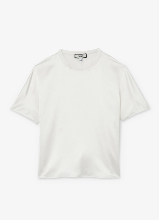 Reiss Lena top van zijde  - voorkant 5 wit