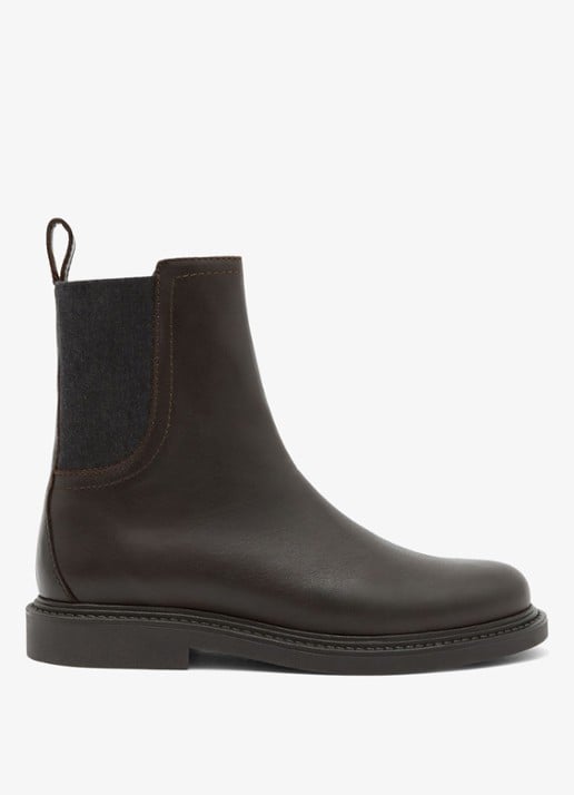 Reiss Lennon enkellaars van leer