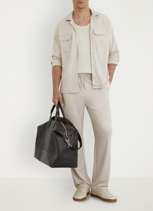 Reiss Lennox straight fit pantalon met steekzakken - voorkant 3 beige