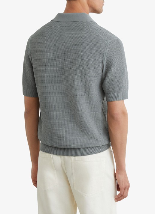 Reiss Leon regular fit polo  - achterkant 6 grijs