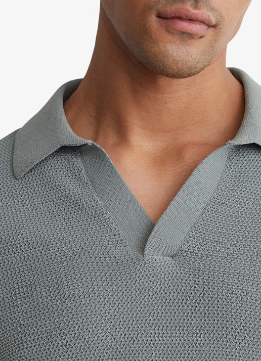 Reiss Leon regular fit polo  - detail 2 grijs