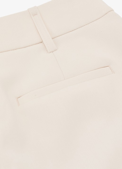 Reiss Leona high waist flared fit pantalon - detail 3 creme