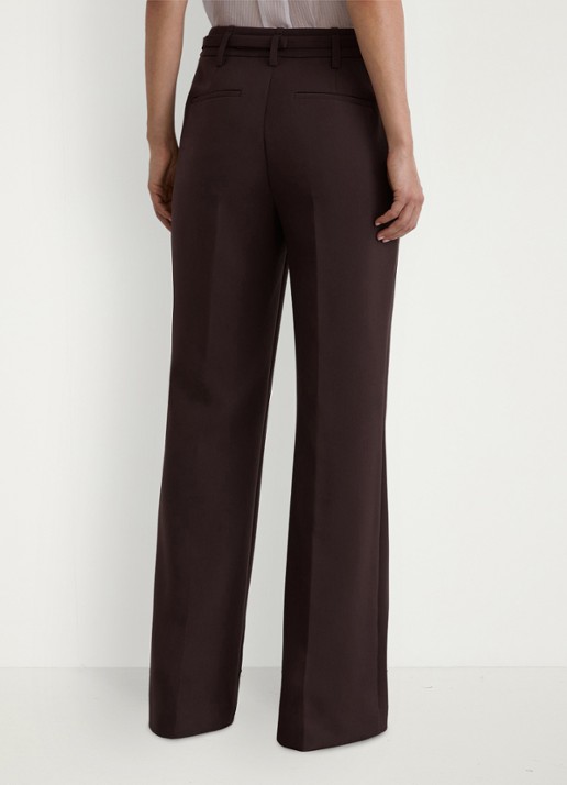 Reiss Leona high waist flared fit pantalon - achterkant 6 aubergine