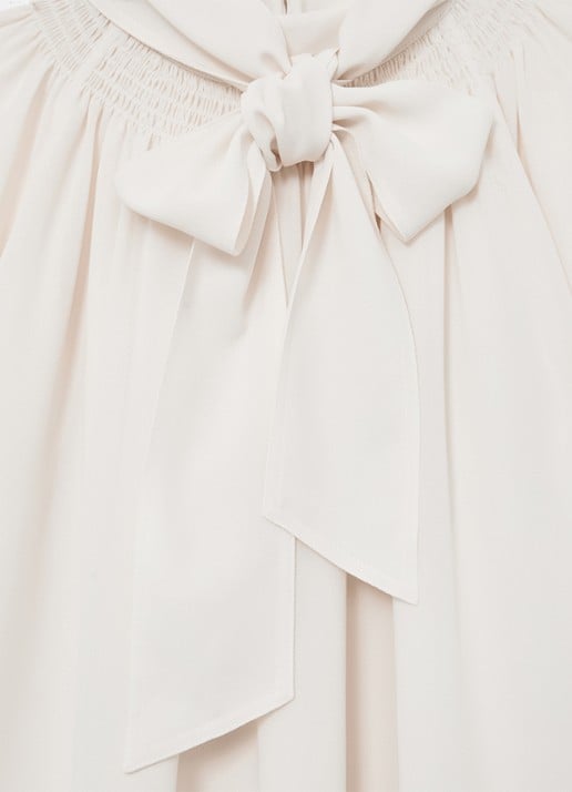 Reiss Lerina bkouse met sjaalkraag - detail 6 wit