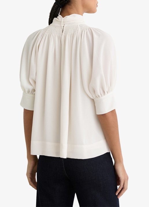 Reiss Lerina blouse met sjaalkraag - achterkant 6 wit