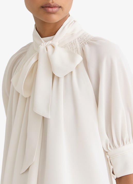 Reiss Lerina blouse met sjaalkraag - detail 2 wit