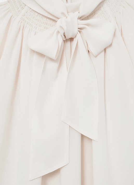 Reiss Lerina blouse met sjaalkraag - detail 3 wit