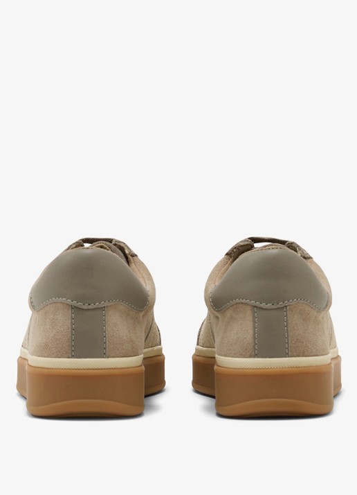 Reiss Lizzie sneaker van suède - achterkant 9 taupe