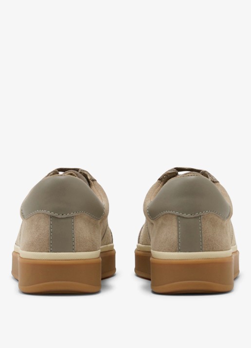 Reiss Lizzie sneaker van suède - detail 2 taupe
