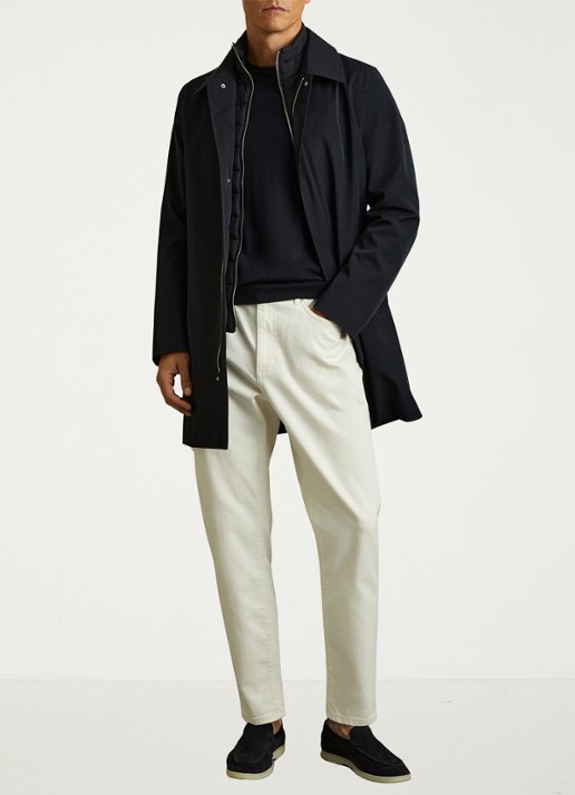 Reiss Logan jack met uitneembare voering - voorkant 3 donkerblauw