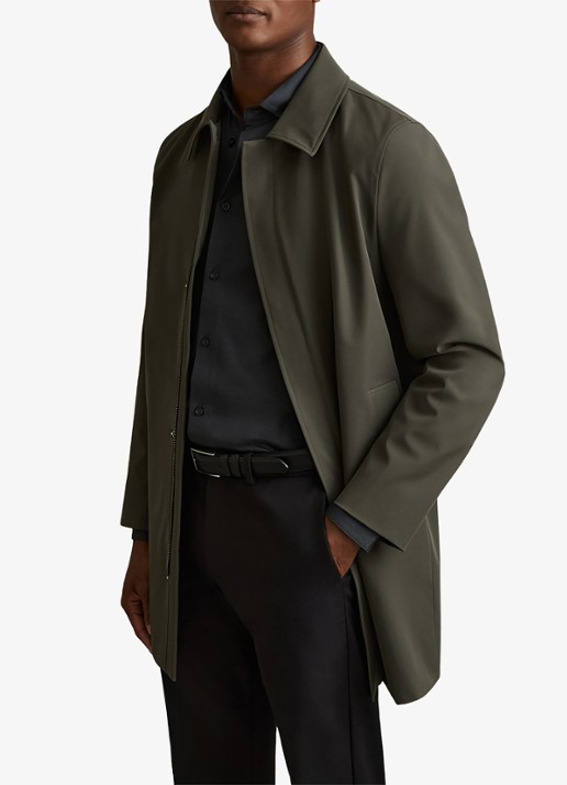 Reiss Logan jack met uitneembare voering - detail donkergroen