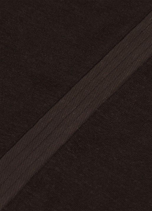 Reiss Lola T-shirt van linnen met V-hals - detail 6 chocoladebruin
