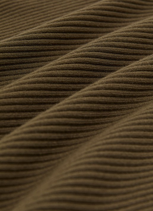 Reiss Lorna fijngebreide trui met asymmetrisch hals - detail 3 khaki