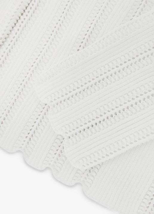 Reiss Loui ribgebreide trui met streepprint  - detail 3 wit