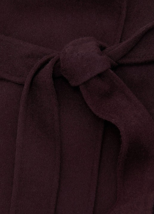 Reiss Lucia double-breasted mantel in wolblend met strikceintuur - detail 8 paars