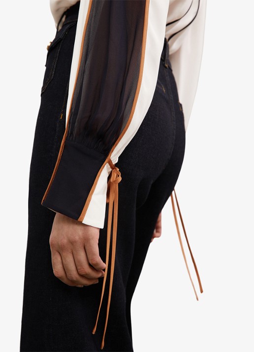 Reiss Lulu tuniek met sjaalkraag - detail 5 wit