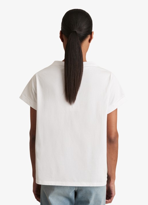 Reiss Luna T-shirt met V-hals  - achterkant 6 wit
