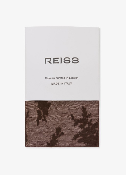 Reiss Lyra panty met bloemenprint - voorkant 3 naturel