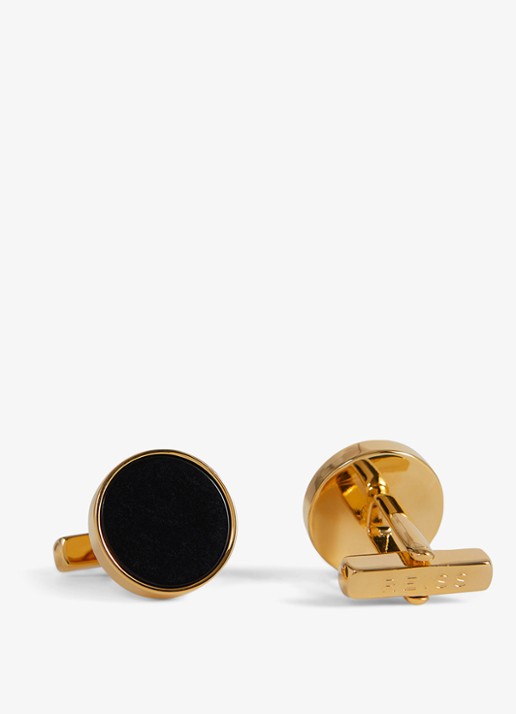 Reiss Manchetknopen met logo - detail goud