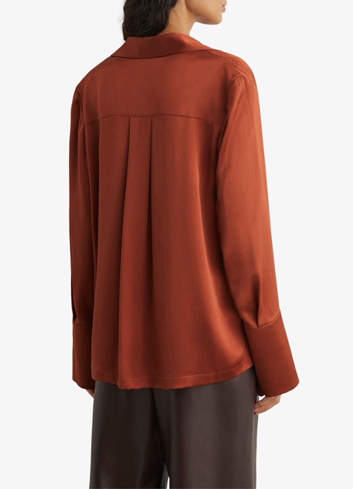 Reiss Marina tuniek van zijde - achterkant 5 oranje